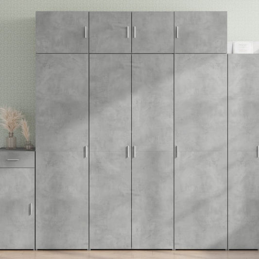Skříň Highboard Betonově Šedá 80X42,5X185 Cm Kompozitní Dřevo