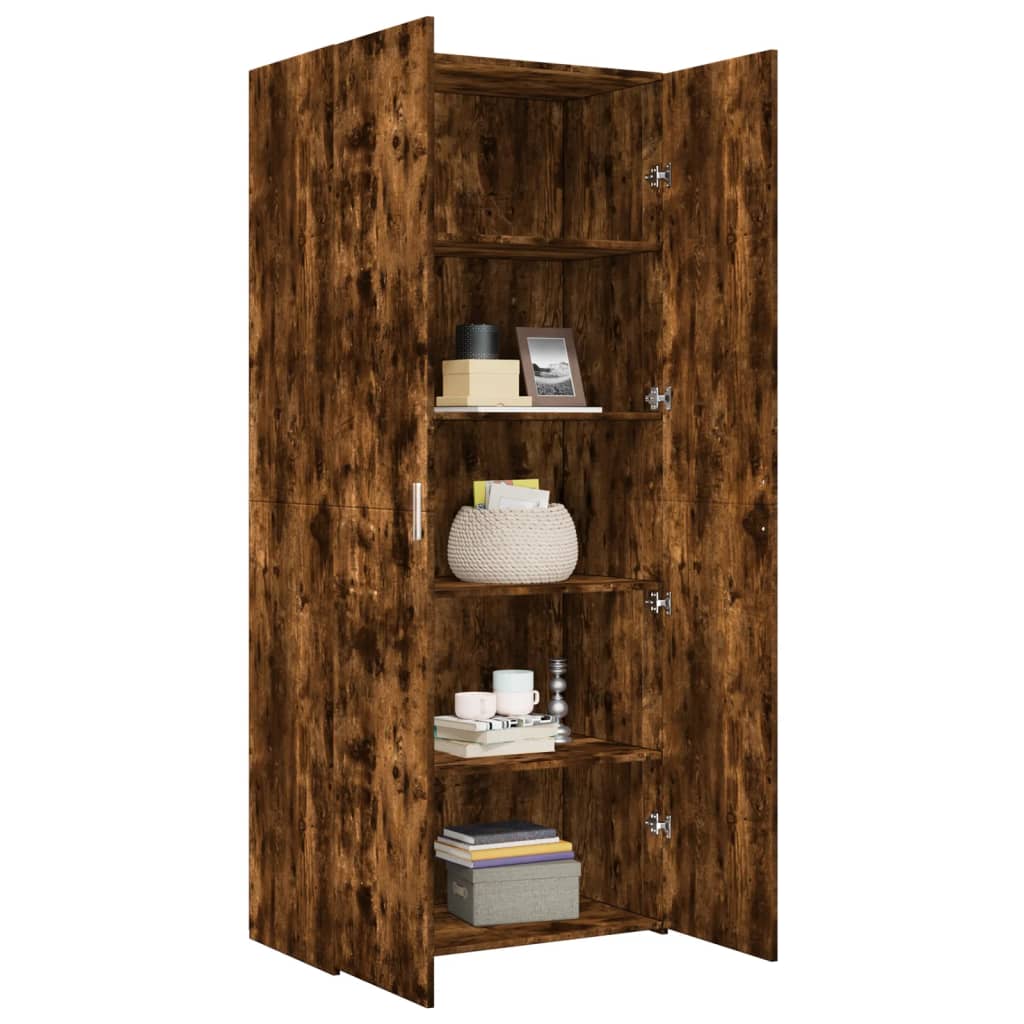 Skříň Highboard 80 X 42,5 X 185 Cm Kompozitní Dřevo