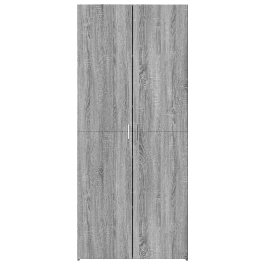 Skříň Highboard Šedá Sonoma 80 X 42,5 X 185 Cm Kompozitní Dřevo