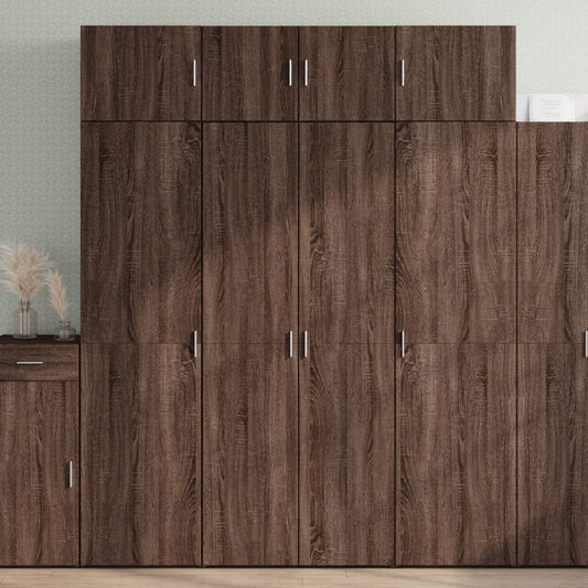 Skříň Highboard 80 X 42,5 X 185 Cm Kompozitní Dřevo