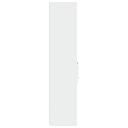 Skříň Highboard Bílá 40 X 42,5 X 185 Cm Kompozitní Dřevo