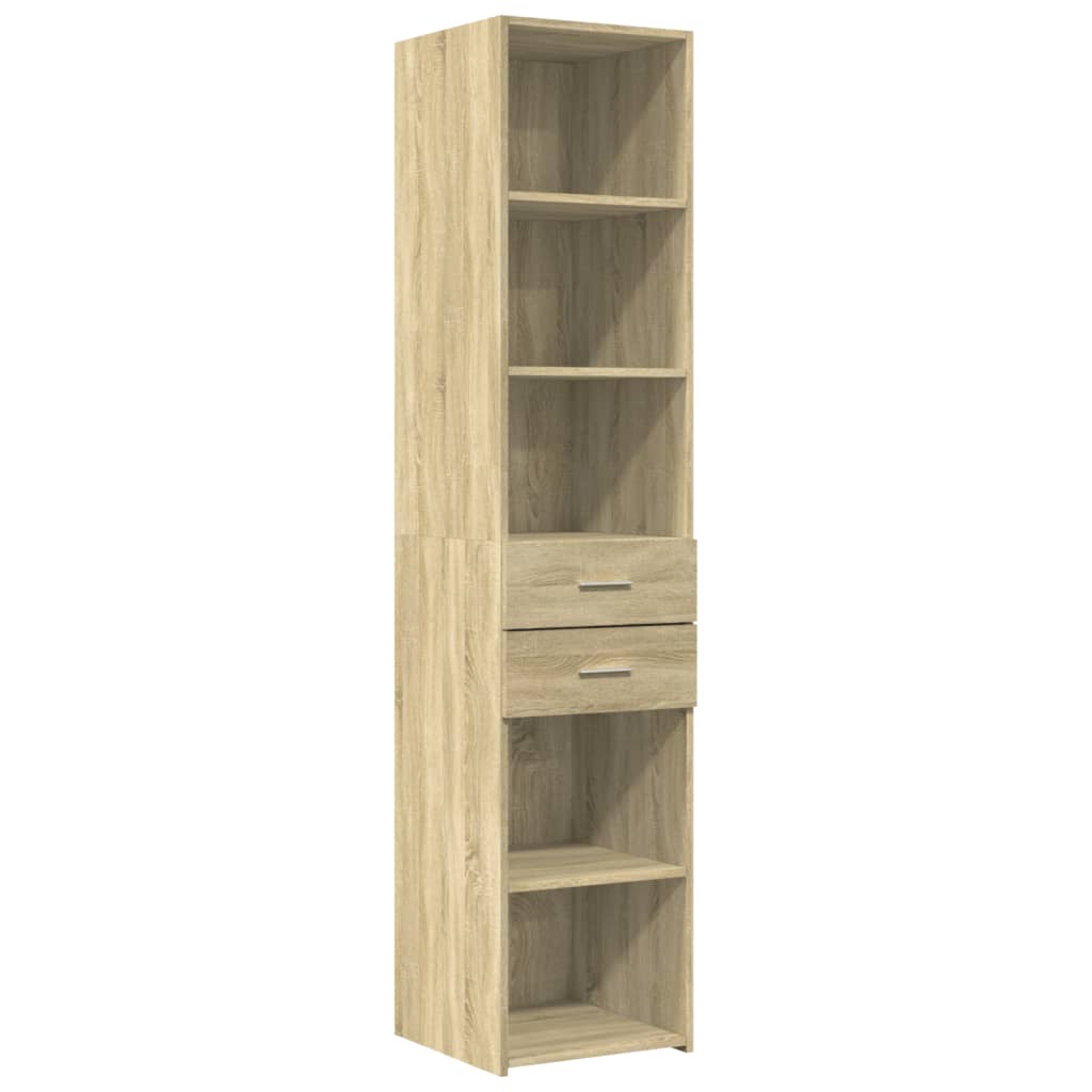 Skříň Highboard Dub Sonoma 40 X 42,5 X 185 Cm Kompozitní Dřevo