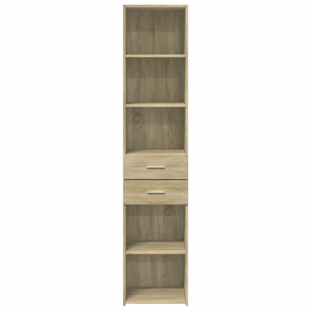 Skříň Highboard Dub Sonoma 40 X 42,5 X 185 Cm Kompozitní Dřevo