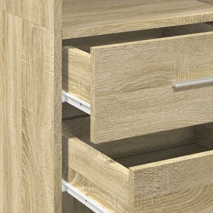Skříň Highboard Dub Sonoma 40 X 42,5 X 185 Cm Kompozitní Dřevo