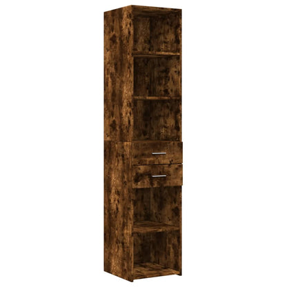 Skříň Highboard Kouřový Dub 40 X 42,5 X 185 Cm Kompozitní Dřevo