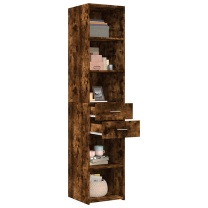 Skříň Highboard Kouřový Dub 40 X 42,5 X 185 Cm Kompozitní Dřevo
