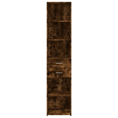 Skříň Highboard Kouřový Dub 40 X 42,5 X 185 Cm Kompozitní Dřevo