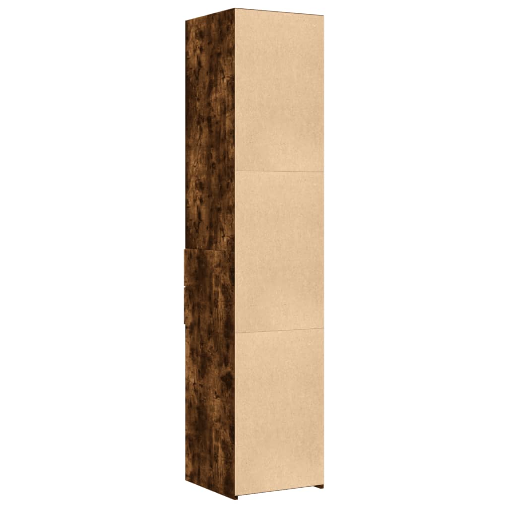 Skříň Highboard Kouřový Dub 40 X 42,5 X 185 Cm Kompozitní Dřevo