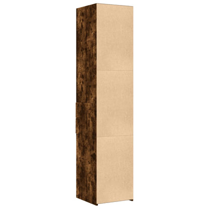 Skříň Highboard Kouřový Dub 40 X 42,5 X 185 Cm Kompozitní Dřevo