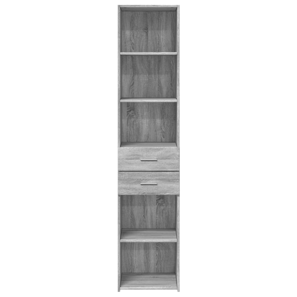 Skříň Highboard Šedá Sonoma 40 X 42,5 X 185 Cm Kompozitní Dřevo