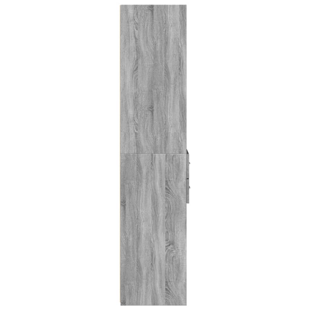 Skříň Highboard Šedá Sonoma 40 X 42,5 X 185 Cm Kompozitní Dřevo