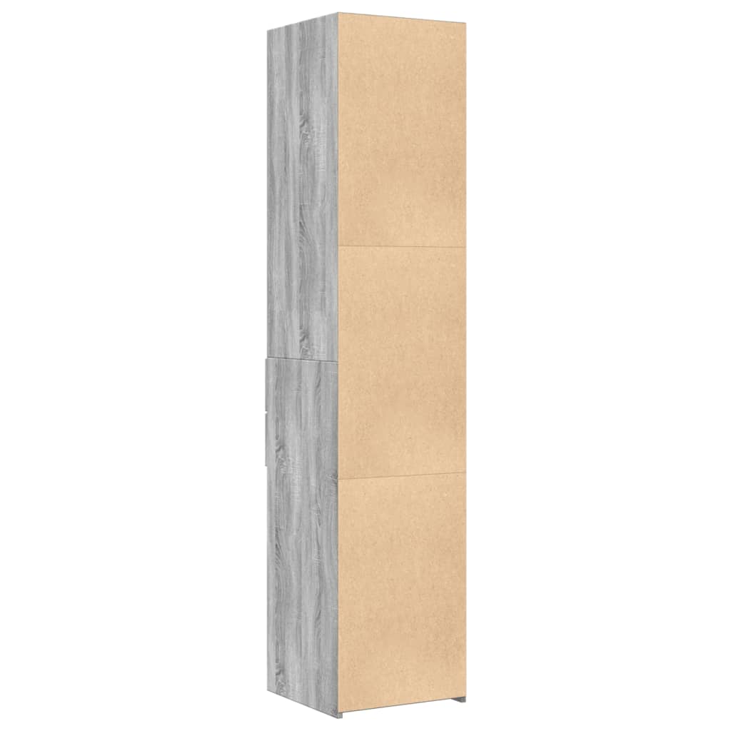 Skříň Highboard Šedá Sonoma 40 X 42,5 X 185 Cm Kompozitní Dřevo