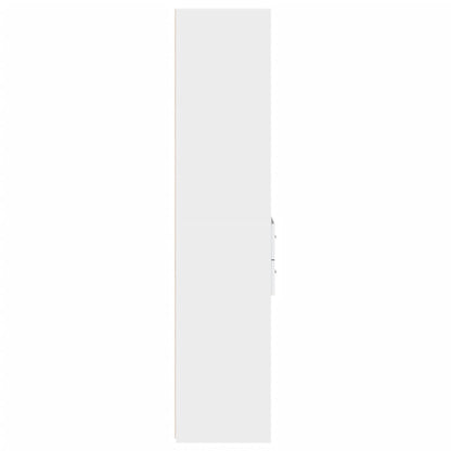 Skříň Highboard Bílá 45 X 42,5 X 185 Cm Kompozitní Dřevo