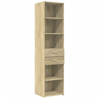 Skříň Highboard Dub Sonoma 45 X 42,5 X 185 Cm Kompozitní Dřevo