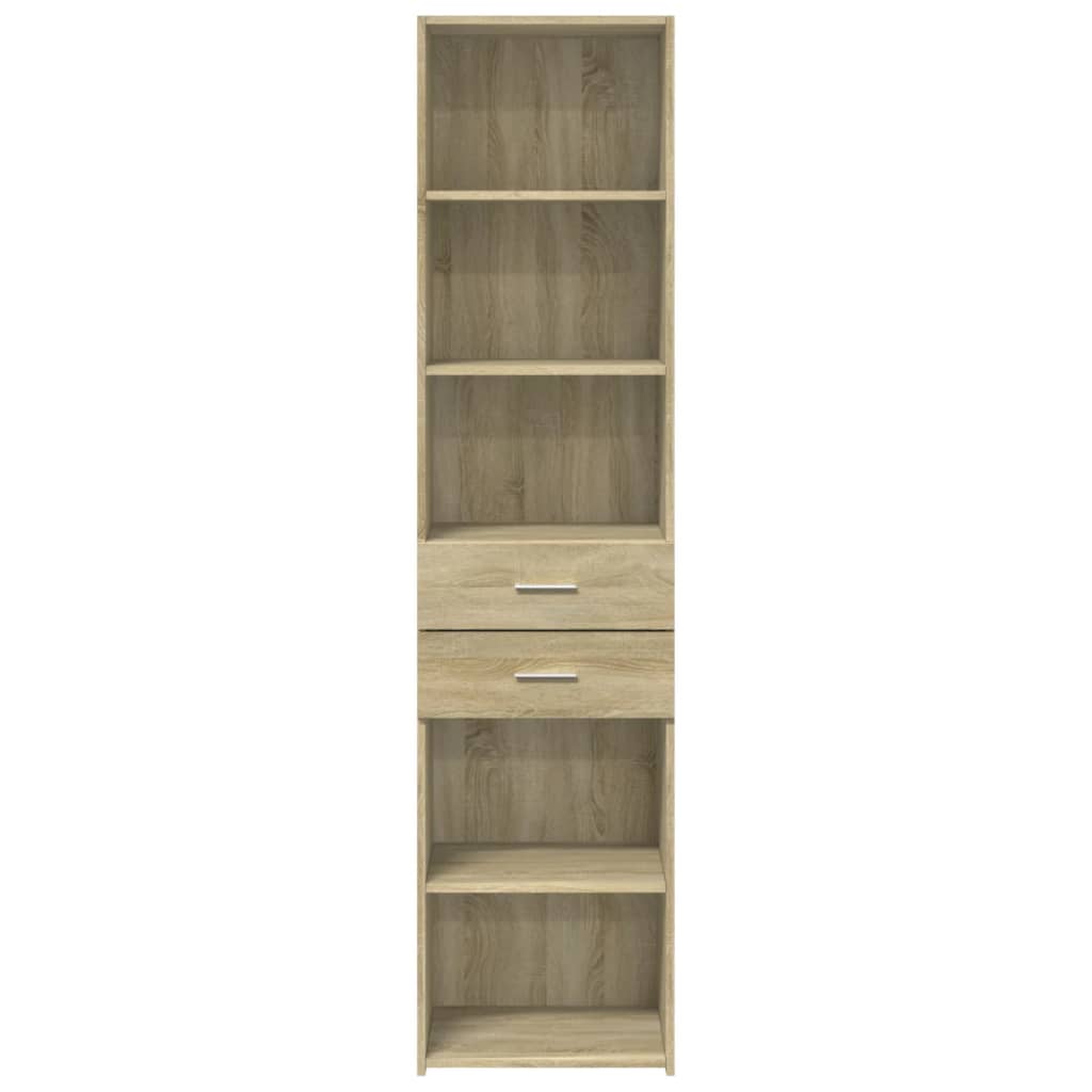 Skříň Highboard Dub Sonoma 45 X 42,5 X 185 Cm Kompozitní Dřevo