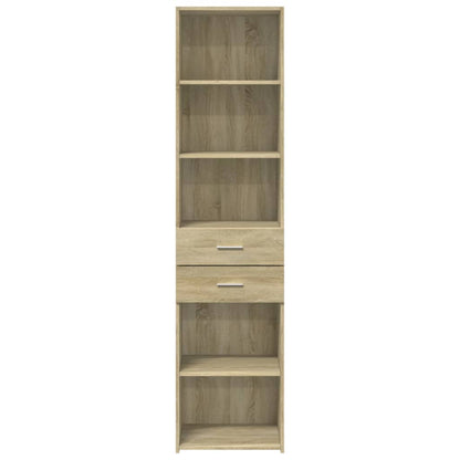 Skříň Highboard Dub Sonoma 45 X 42,5 X 185 Cm Kompozitní Dřevo
