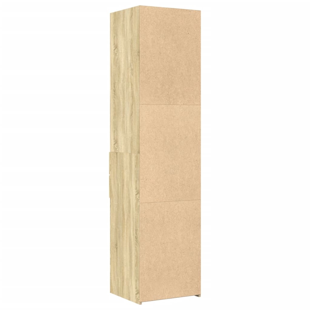 Skříň Highboard Dub Sonoma 45 X 42,5 X 185 Cm Kompozitní Dřevo