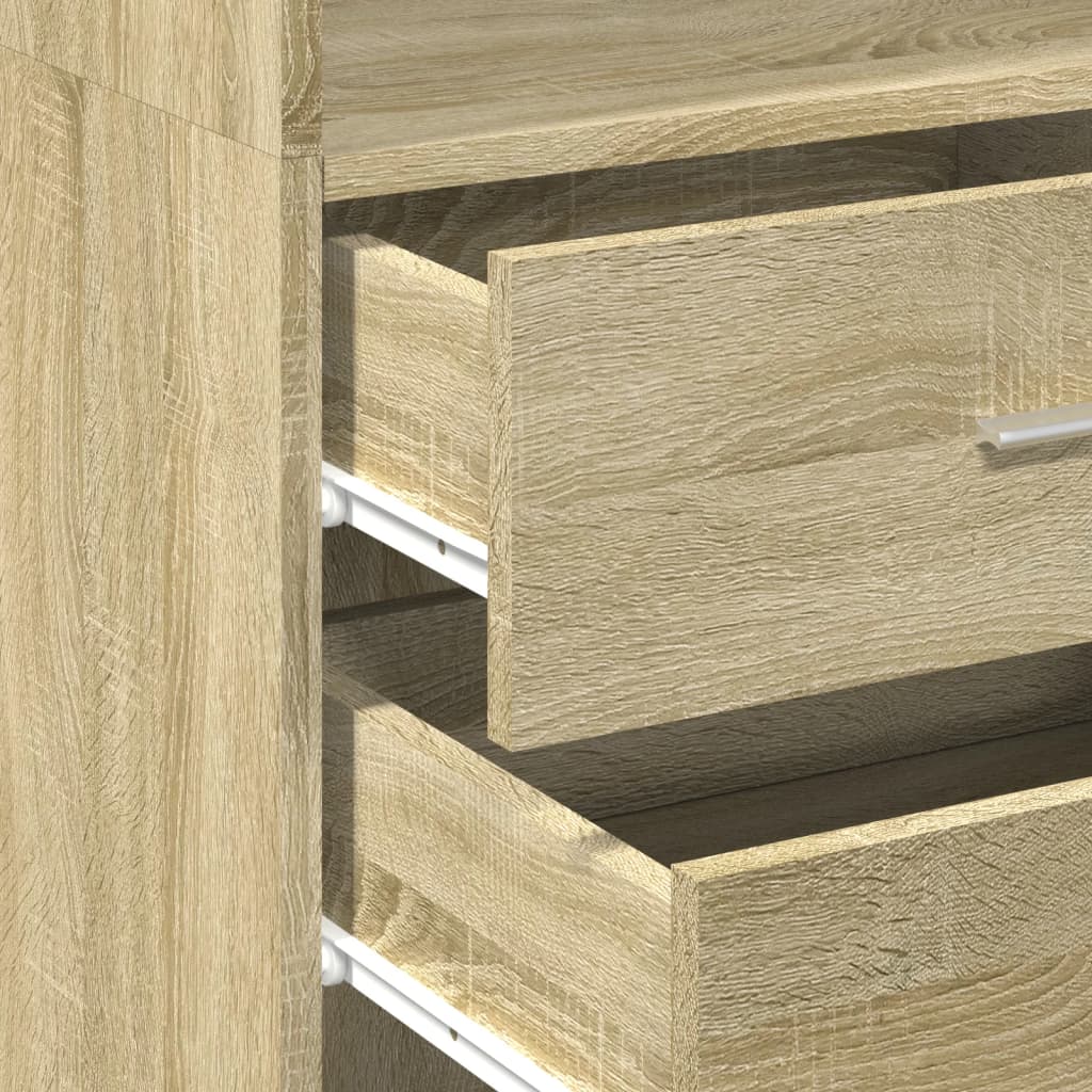 Skříň Highboard Dub Sonoma 45 X 42,5 X 185 Cm Kompozitní Dřevo