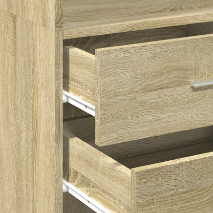 Skříň Highboard Dub Sonoma 45 X 42,5 X 185 Cm Kompozitní Dřevo