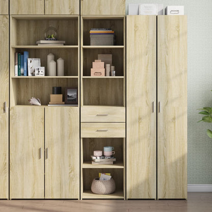 Skříň Highboard Dub Sonoma 45 X 42,5 X 185 Cm Kompozitní Dřevo