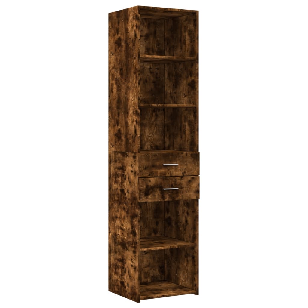 Skříň Highboard Kouřový Dub 45 X 42,5 X 185 Cm Kompozitní Dřevo