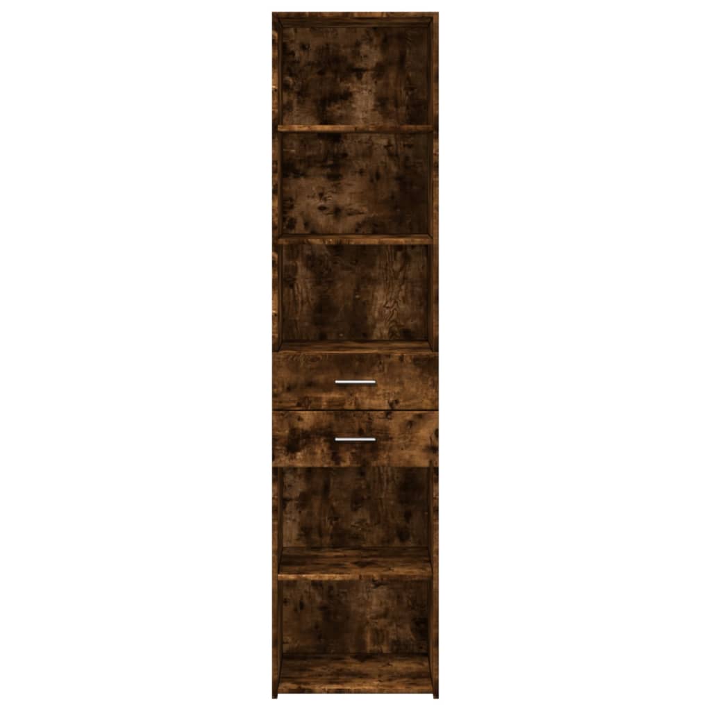 Skříň Highboard Kouřový Dub 45 X 42,5 X 185 Cm Kompozitní Dřevo