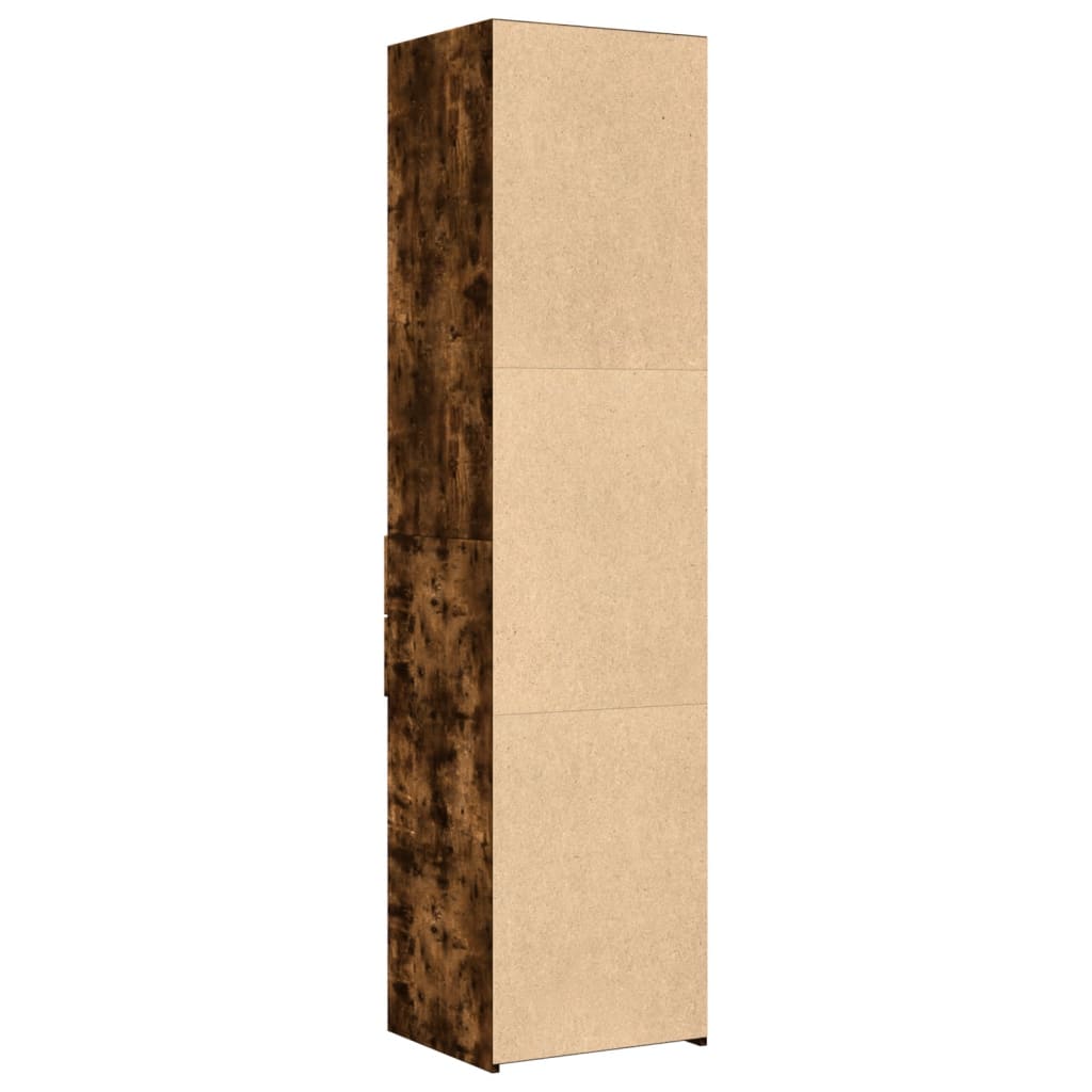 Skříň Highboard Kouřový Dub 45 X 42,5 X 185 Cm Kompozitní Dřevo