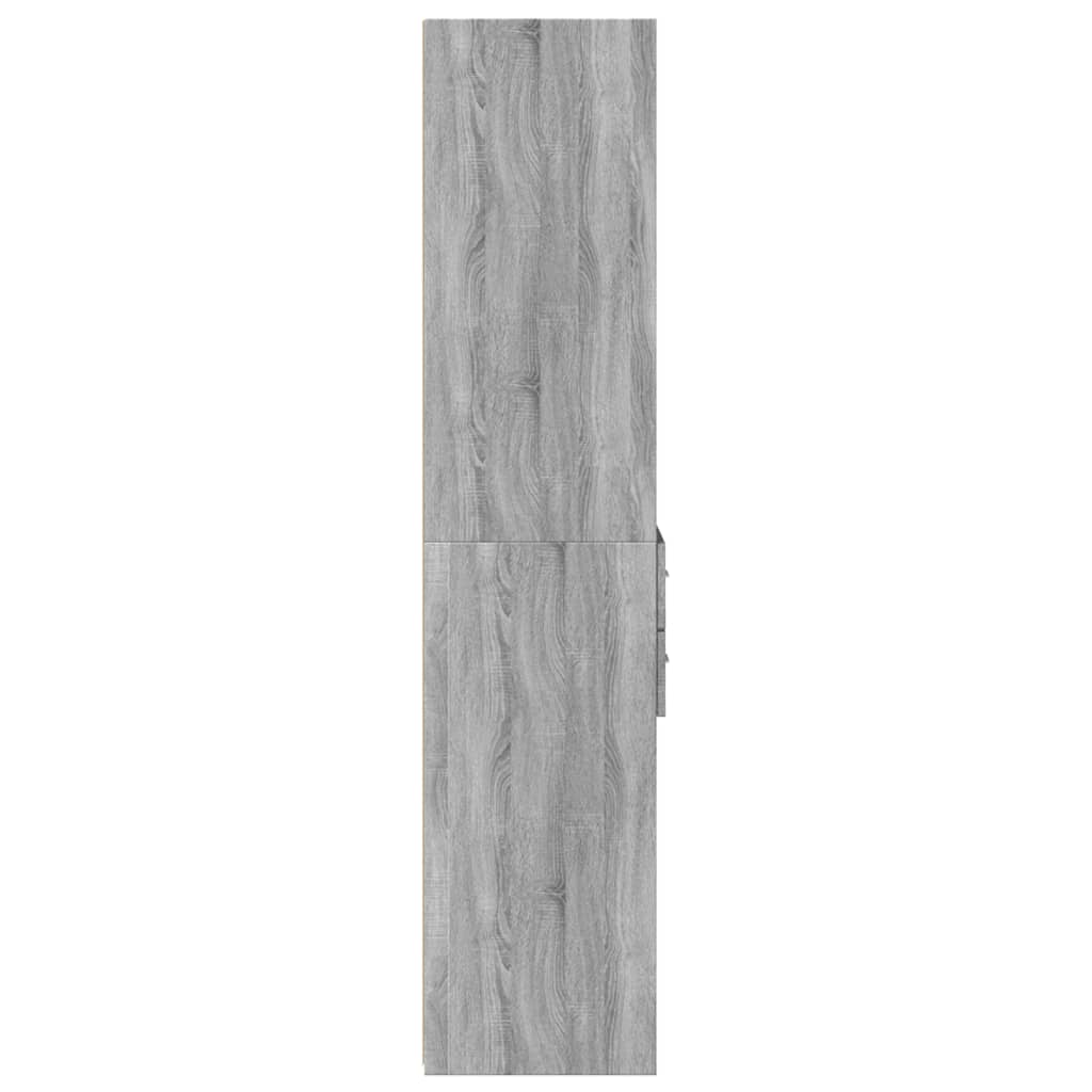 Skříň Highboard Šedá Sonoma 45 X 42,5 X 185 Cm Kompozitní Dřevo