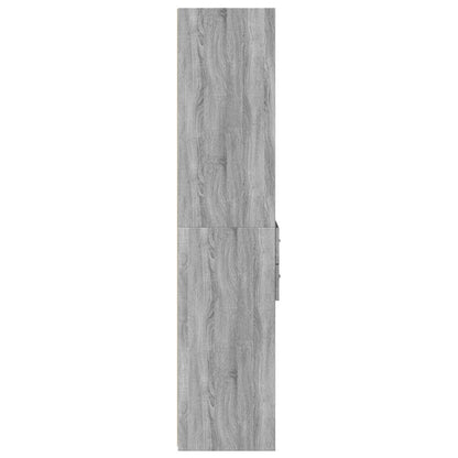 Skříň Highboard Šedá Sonoma 45 X 42,5 X 185 Cm Kompozitní Dřevo