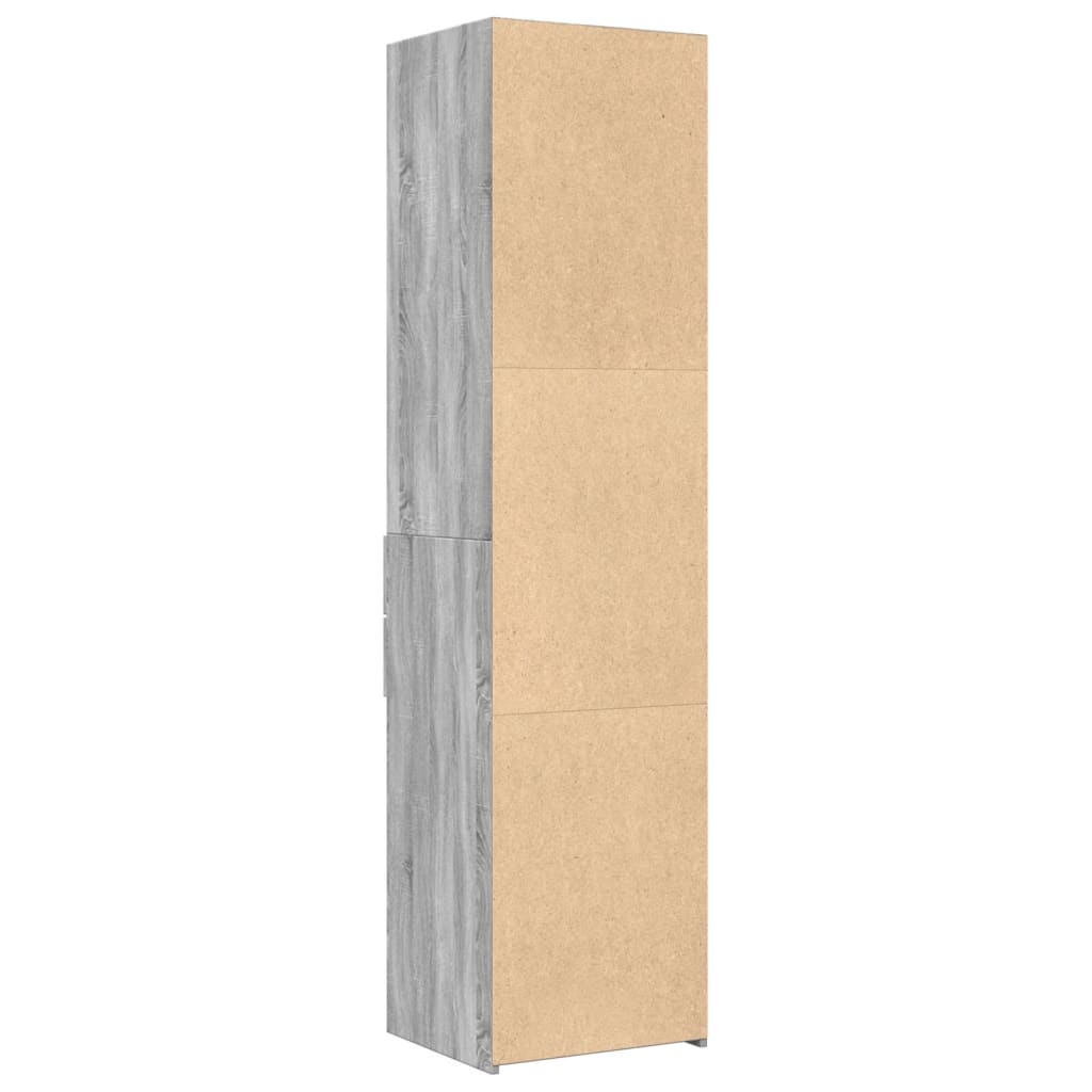 Skříň Highboard Šedá Sonoma 45 X 42,5 X 185 Cm Kompozitní Dřevo