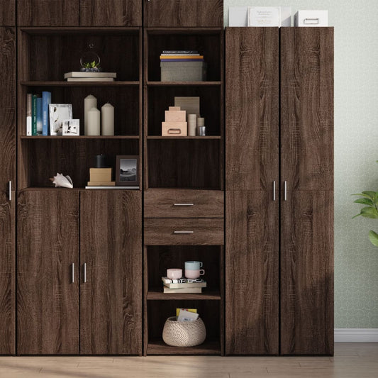 Skříň Highboard 45 X 42,5 X 185 Cm Kompozitní Dřevo