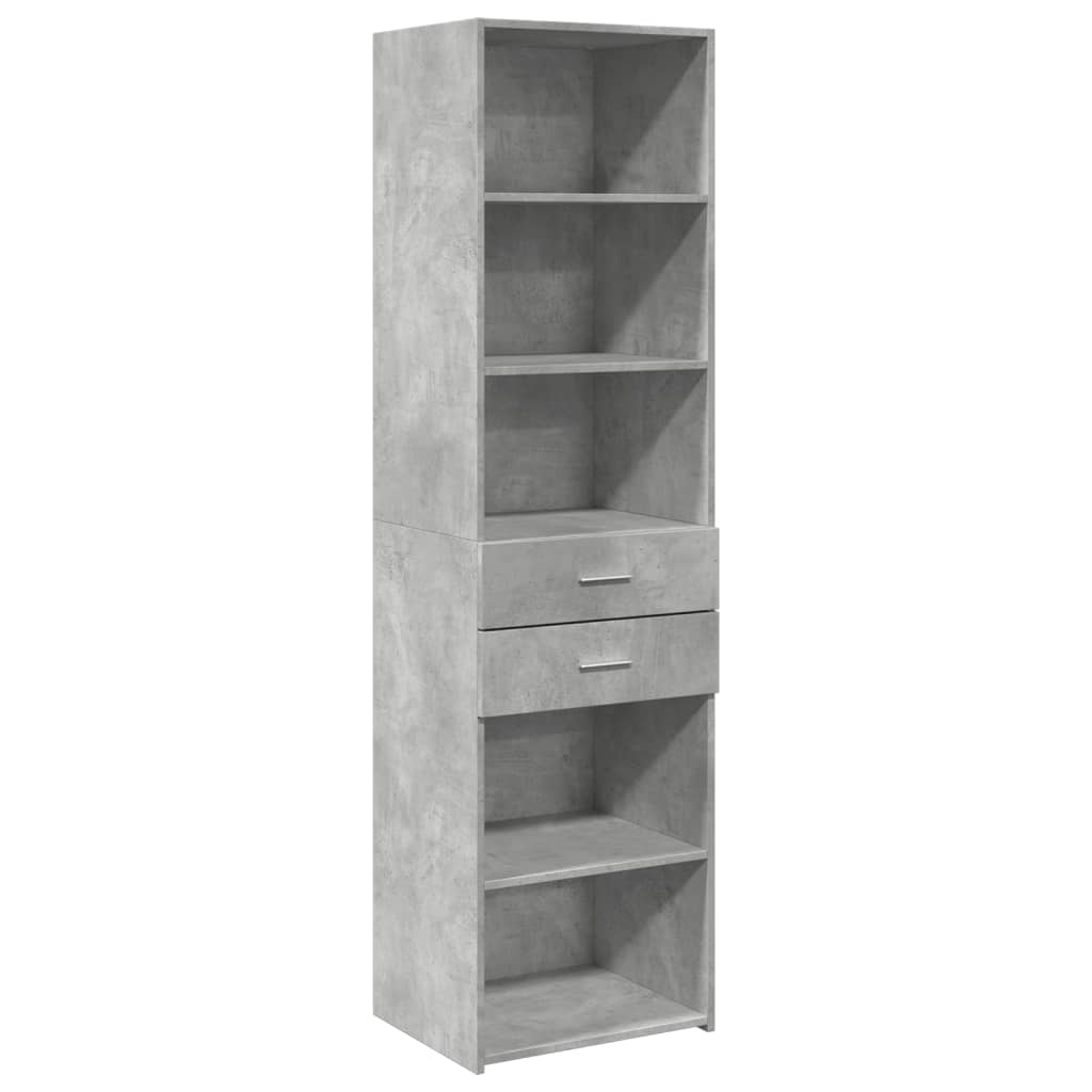 Skříň Highboard Betonově Šedá 50X42,5X185 Cm Kompozitní Dřevo