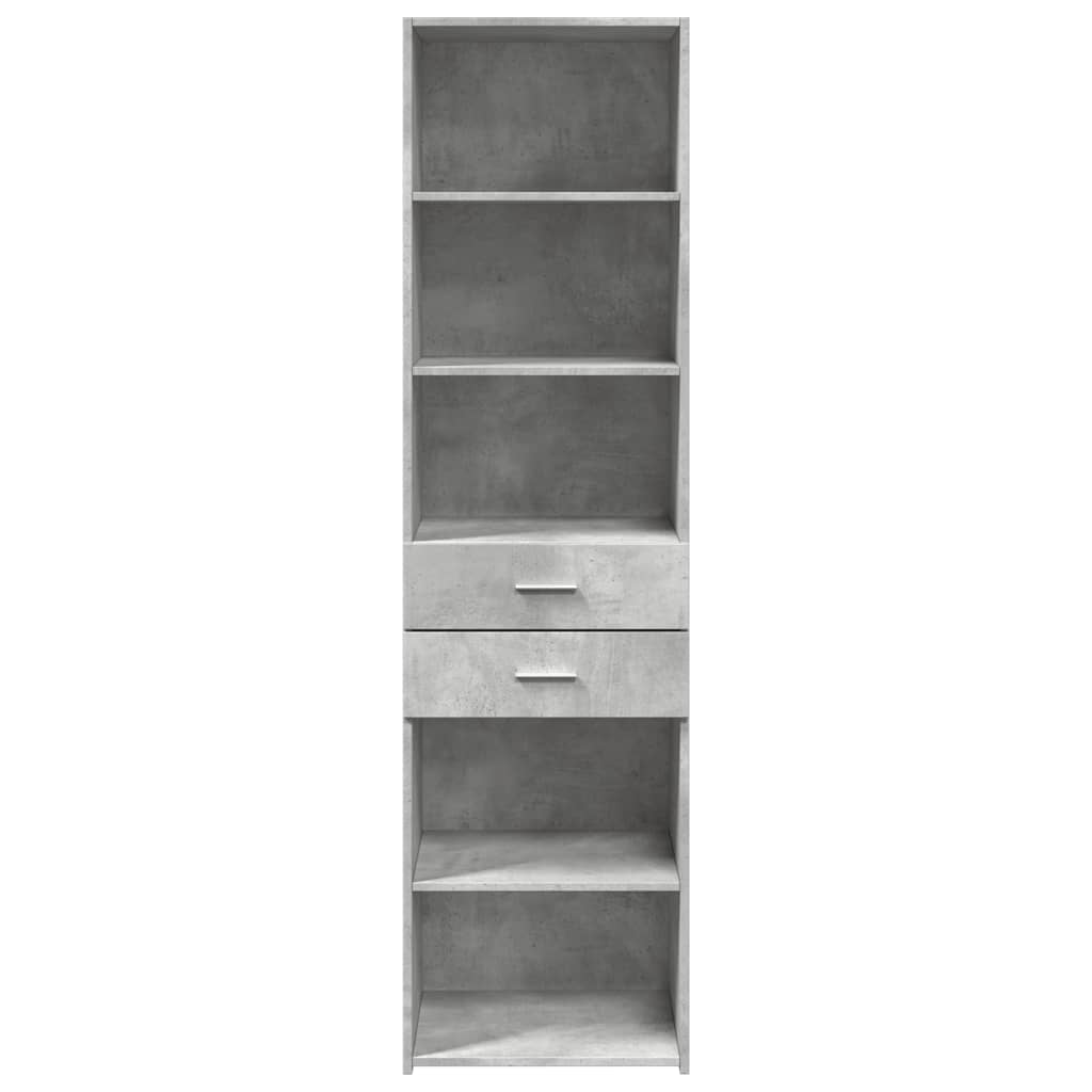 Skříň Highboard Betonově Šedá 50X42,5X185 Cm Kompozitní Dřevo