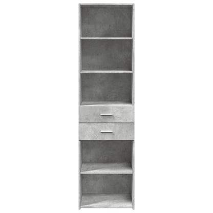 Skříň Highboard Betonově Šedá 50X42,5X185 Cm Kompozitní Dřevo