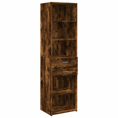 Skříň Highboard Kouřový Dub 50 X 42,5 X 185 Cm Kompozitní Dřevo