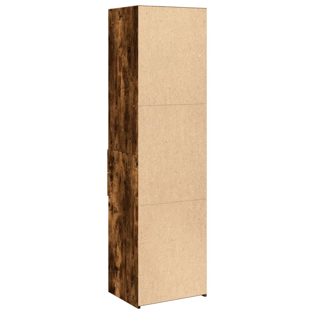 Skříň Highboard Kouřový Dub 50 X 42,5 X 185 Cm Kompozitní Dřevo