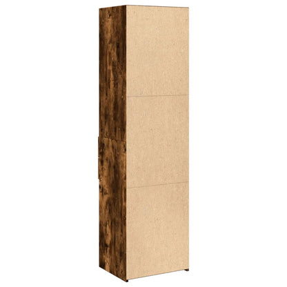 Skříň Highboard Kouřový Dub 50 X 42,5 X 185 Cm Kompozitní Dřevo