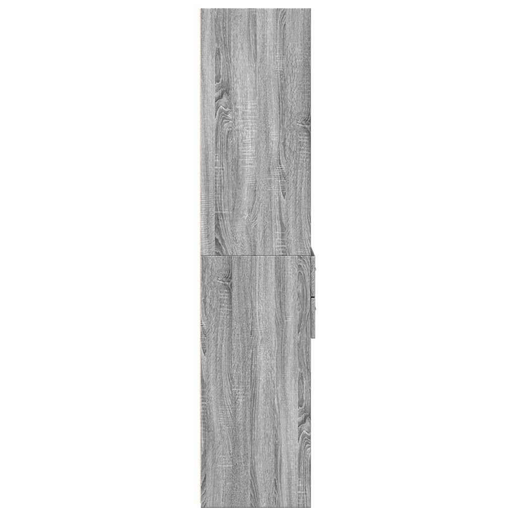 Skříň Highboard Šedá Sonoma 50 X 42,5 X 185 Cm Kompozitní Dřevo