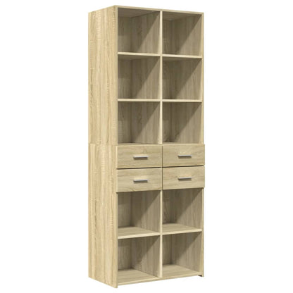 Skříň Highboard Dub Sonoma 70 X 42,5 X 185 Cm Kompozitní Dřevo
