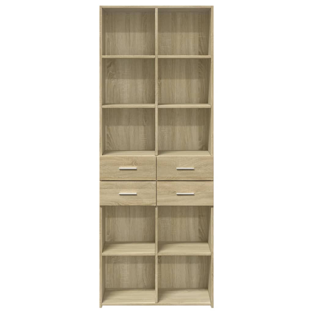Skříň Highboard Dub Sonoma 70 X 42,5 X 185 Cm Kompozitní Dřevo