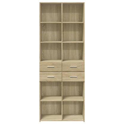 Skříň Highboard Dub Sonoma 70 X 42,5 X 185 Cm Kompozitní Dřevo