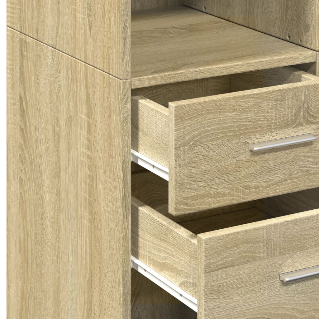 Skříň Highboard Dub Sonoma 70 X 42,5 X 185 Cm Kompozitní Dřevo