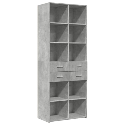 Skříň Highboard Betonově Šedá 70X42,5X185 Cm Kompozitní Dřevo
