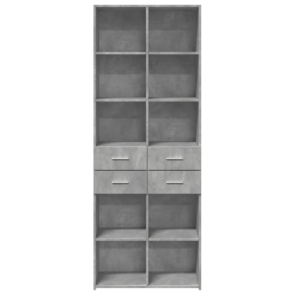 Skříň Highboard Betonově Šedá 70X42,5X185 Cm Kompozitní Dřevo