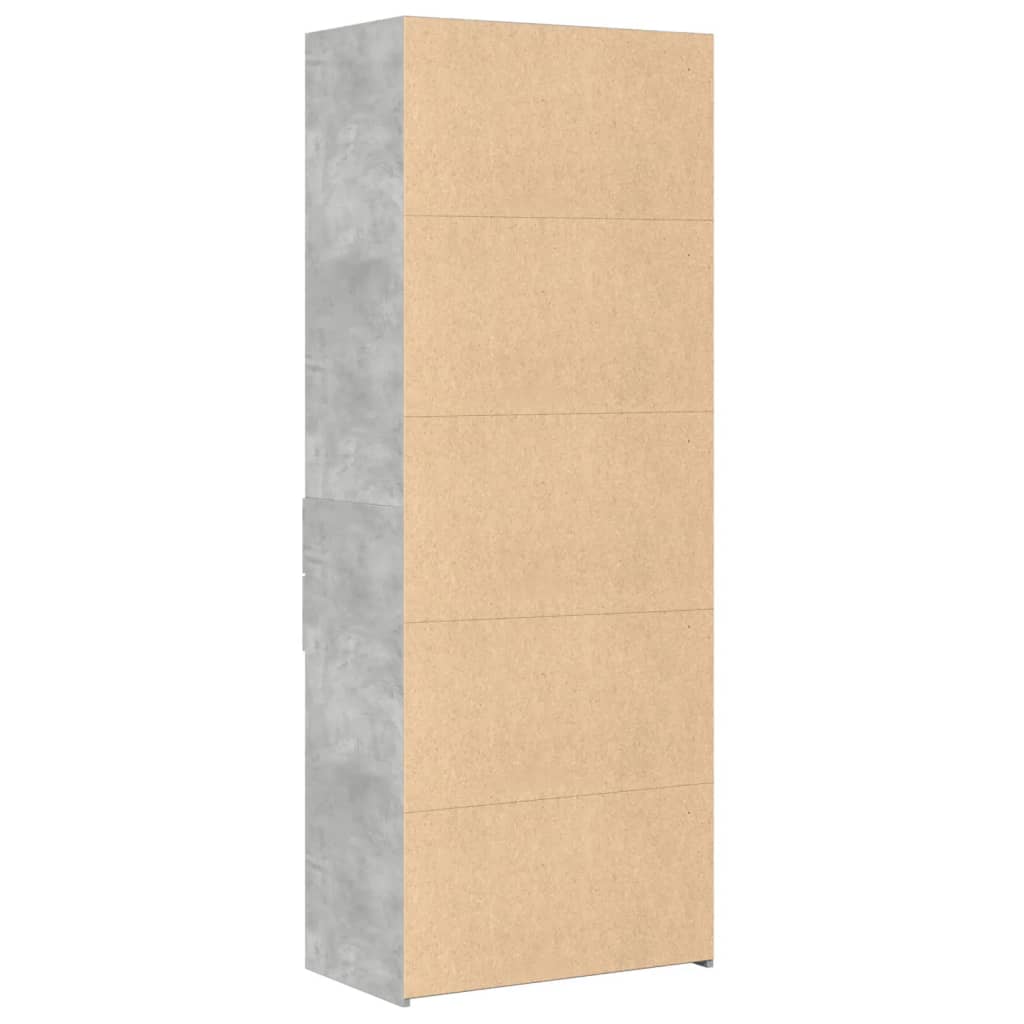 Skříň Highboard Betonově Šedá 70X42,5X185 Cm Kompozitní Dřevo