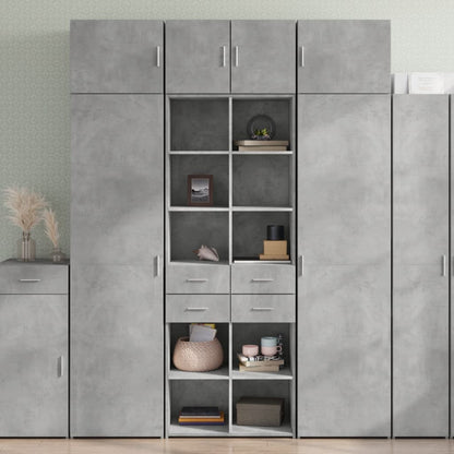 Skříň Highboard Betonově Šedá 70X42,5X185 Cm Kompozitní Dřevo