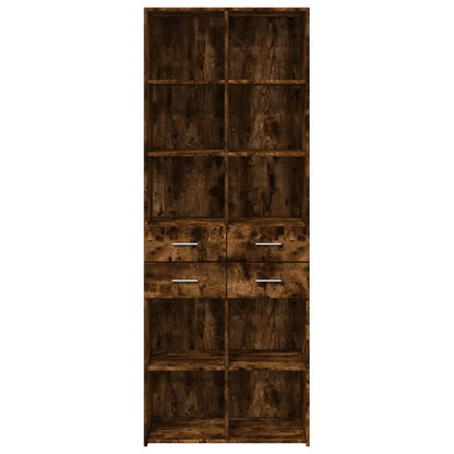 Skříň Highboard Kouřový Dub 70 X 42,5 X 185 Cm Kompozitní Dřevo