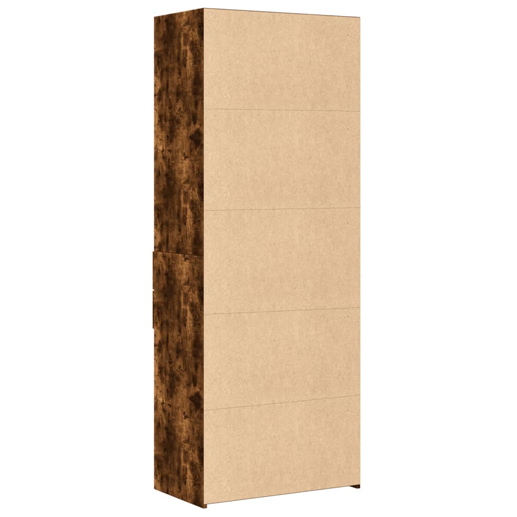 Skříň Highboard Kouřový Dub 70 X 42,5 X 185 Cm Kompozitní Dřevo