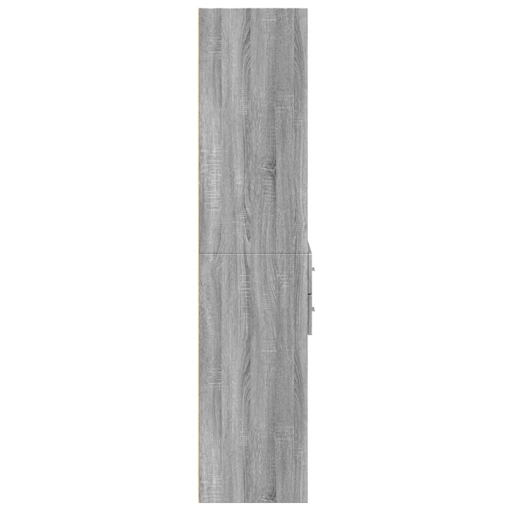 Skříň Highboard Šedá Sonoma 70 X 42,5 X 185 Cm Kompozitní Dřevo