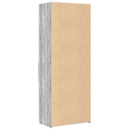 Skříň Highboard Šedá Sonoma 70 X 42,5 X 185 Cm Kompozitní Dřevo